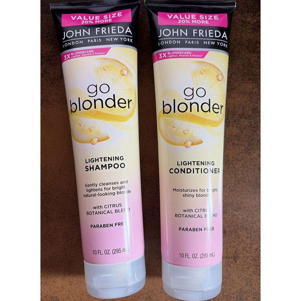 2 John Frieda 10 Oz Go Blonder Hair Lightening 1 Shampoo 1 Conditioner w/Citrus